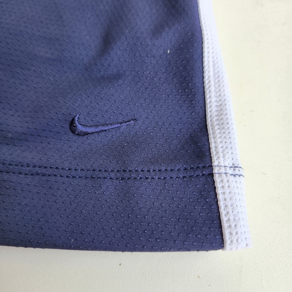 Nike Womens Golf Dri Fit Navy Blue White Stripe Skirt Skort Pockets Stretch M - Picture 2 of 11